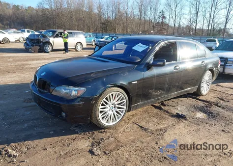 2007 BMW 750Li из США, поврежденный, VIN WBAHN83517DT65412